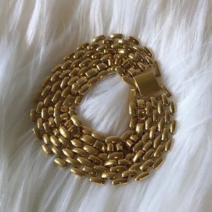 Napier Panther Link 18K Gold Plated Bracelet